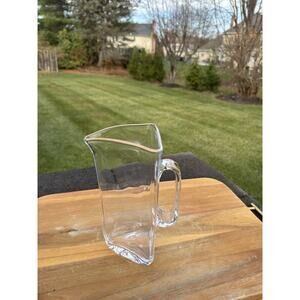 Simon Pearce Woodbury Medium Pitcher – Signed 8.5” Triangle-Shaped 28 oz